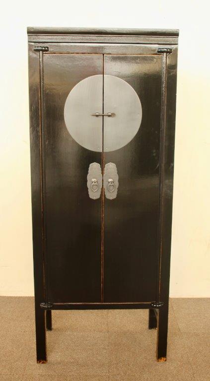 BLACK 2 DOOR CABINET  195X80X44CM
